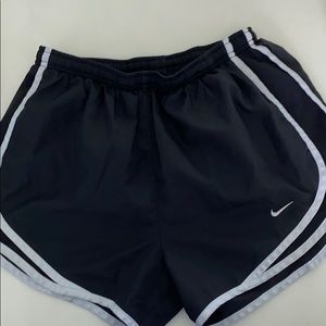 black with white trim nike shorts